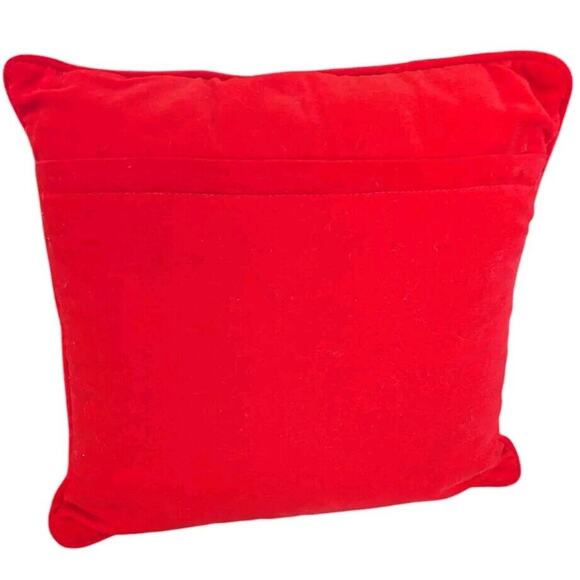 Imperial Elegance Nutcracker Needlepoint Pillow Christmas Red Velvet Wool VTG - Picture 3 of 9